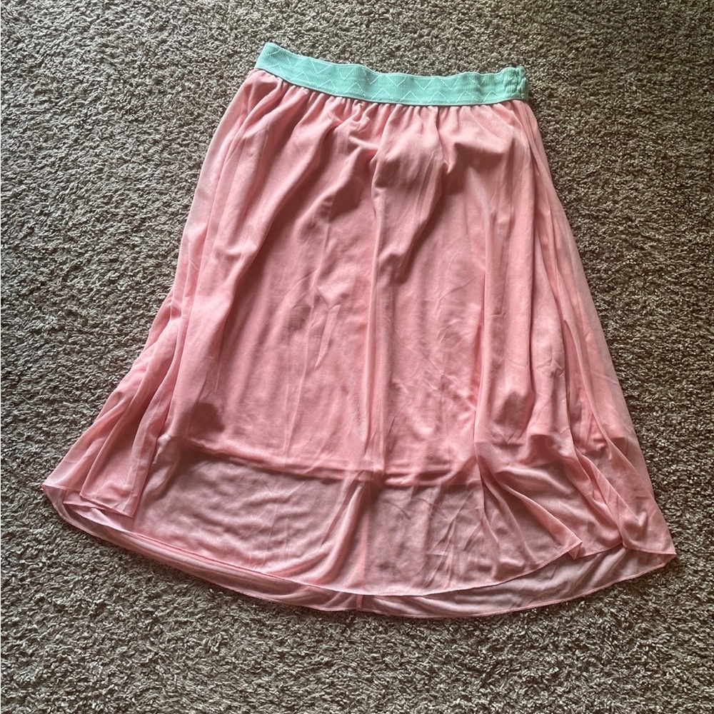 Lularoe Pink and Teal Barbiecore Skirt